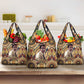 Langston Hughes Grocery Bag Vibrant Jazz Age Pattern - Typewriter and Silhouettes Celebration of Harlem Renaissance - African Pride