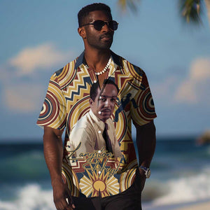 Langston Hughes Hawaiian Shirt Vibrant Jazz Age Pattern - Typewriter and Silhouettes Celebration of Harlem Renaissance - African Pride