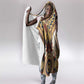 Langston Hughes Hooded Blanket Vibrant Jazz Age Pattern - Typewriter and Silhouettes Celebration of Harlem Renaissance - African Pride