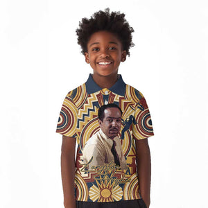 Langston Hughes Kid Polo Shirt Vibrant Jazz Age Pattern - Typewriter and Silhouettes Celebration of Harlem Renaissance - African Pride
