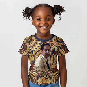Langston Hughes Kid T shirt Vibrant Jazz Age Pattern - Typewriter and Silhouettes Celebration of Harlem Renaissance - African Pride