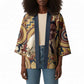Langston Hughes Kimono Vibrant Jazz Age Pattern - Typewriter and Silhouettes Celebration of Harlem Renaissance - African Pride