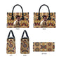 Langston Hughes Leather Bag Vibrant Jazz Age Pattern - Typewriter and Silhouettes Celebration of Harlem Renaissance - African Pride
