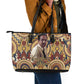 Langston Hughes Leather Tote Bag Vibrant Jazz Age Pattern - Typewriter and Silhouettes Celebration of Harlem Renaissance - African Pride