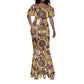 Langston Hughes Mermaid Dress Vibrant Jazz Age Pattern - Typewriter and Silhouettes Celebration of Harlem Renaissance - African Pride