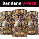 Langston Hughes Neck Gaiter Vibrant Jazz Age Pattern - Typewriter and Silhouettes Celebration of Harlem Renaissance - African Pride