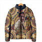 Langston Hughes Padded Jacket Vibrant Jazz Age Pattern - Typewriter and Silhouettes Celebration of Harlem Renaissance - African Pride