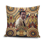 Langston Hughes Pillow Cover Vibrant Jazz Age Pattern - Typewriter and Silhouettes Celebration of Harlem Renaissance - African Pride