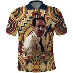 Langston Hughes Polo Shirt Vibrant Jazz Age Pattern - Typewriter and Silhouettes Celebration of Harlem Renaissance - African Pride