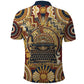 Langston Hughes Polo Shirt Vibrant Jazz Age Pattern - Typewriter and Silhouettes Celebration of Harlem Renaissance - African Pride
