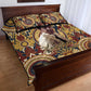 Langston Hughes Quilt Bed Set Vibrant Jazz Age Pattern - Typewriter and Silhouettes Celebration of Harlem Renaissance - African Pride