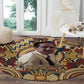 Langston Hughes Round Carpet Vibrant Jazz Age Pattern - Typewriter and Silhouettes Celebration of Harlem Renaissance - African Pride