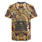 Langston Hughes Rugby Jersey Vibrant Jazz Age Pattern - Typewriter and Silhouettes Celebration of Harlem Renaissance - African Pride