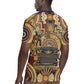 Langston Hughes Rugby Jersey Vibrant Jazz Age Pattern - Typewriter and Silhouettes Celebration of Harlem Renaissance - African Pride