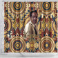 Langston Hughes Shower Curtain Vibrant Jazz Age Pattern - Typewriter and Silhouettes Celebration of Harlem Renaissance - African Pride