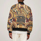Langston Hughes Sleeve Zip Bomber Jacket Vibrant Jazz Age Pattern - Typewriter and Silhouettes Celebration of Harlem Renaissance - African Pride