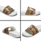 Langston Hughes Slide Sandals Vibrant Jazz Age Pattern - Typewriter and Silhouettes Celebration of Harlem Renaissance - African Pride