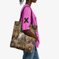 Langston Hughes Tote Bag Vibrant Jazz Age Pattern - Typewriter and Silhouettes Celebration of Harlem Renaissance - African Pride