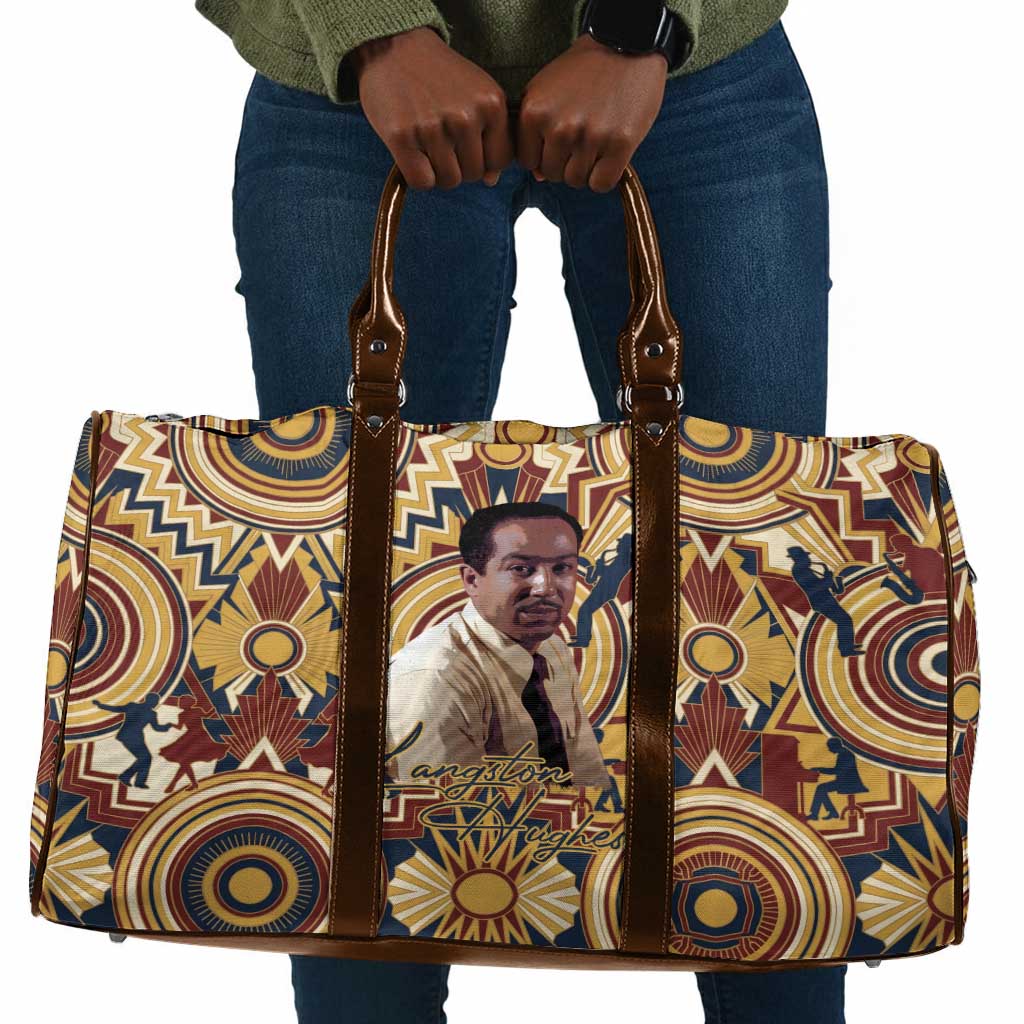 Langston Hughes Travel Bag Vibrant Jazz Age Pattern - Typewriter and ...