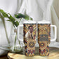 Langston Hughes Tumbler With Handle Vibrant Jazz Age Pattern - Typewriter and Silhouettes Celebration of Harlem Renaissance - African Pride