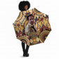 Langston Hughes Umbrella Vibrant Jazz Age Pattern - Typewriter and Silhouettes Celebration of Harlem Renaissance - African Pride