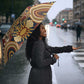 Langston Hughes Umbrella Vibrant Jazz Age Pattern - Typewriter and Silhouettes Celebration of Harlem Renaissance - African Pride