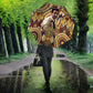 Langston Hughes Umbrella Vibrant Jazz Age Pattern - Typewriter and Silhouettes Celebration of Harlem Renaissance - African Pride