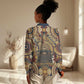 Langston Hughes Women Casual Shirt Vibrant Jazz Age Pattern - Typewriter and Silhouettes Celebration of Harlem Renaissance - African Pride
