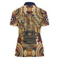Langston Hughes Women Polo Shirt Vibrant Jazz Age Pattern - Typewriter and Silhouettes Celebration of Harlem Renaissance - African Pride