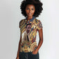 Langston Hughes Women Polo Shirt Vibrant Jazz Age Pattern - Typewriter and Silhouettes Celebration of Harlem Renaissance - African Pride