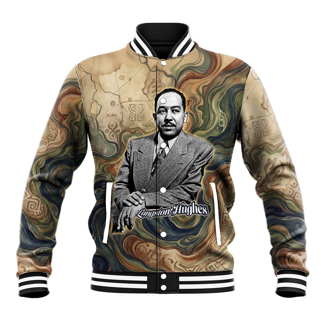 Langston Hughes Baseball Jacket My Soul Has Grown Deep Like the Rivers - African Pride