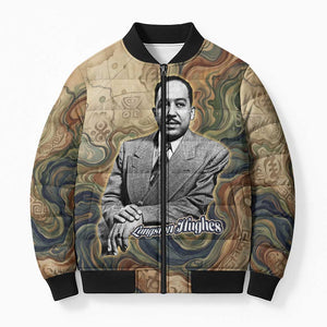 Langston Hughes Bomber Puffer Jacket My Soul Has Grown Deep Like the Rivers - African Pride