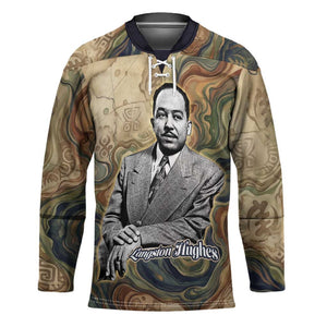 Langston Hughes Hockey Jersey My Soul Has Grown Deep Like the Rivers - African Pride