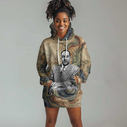 Langston Hughes Hoodie Dress My Soul Has Grown Deep Like the Rivers - African Pride