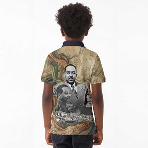 Langston Hughes Kid Polo Shirt My Soul Has Grown Deep Like the Rivers - African Pride