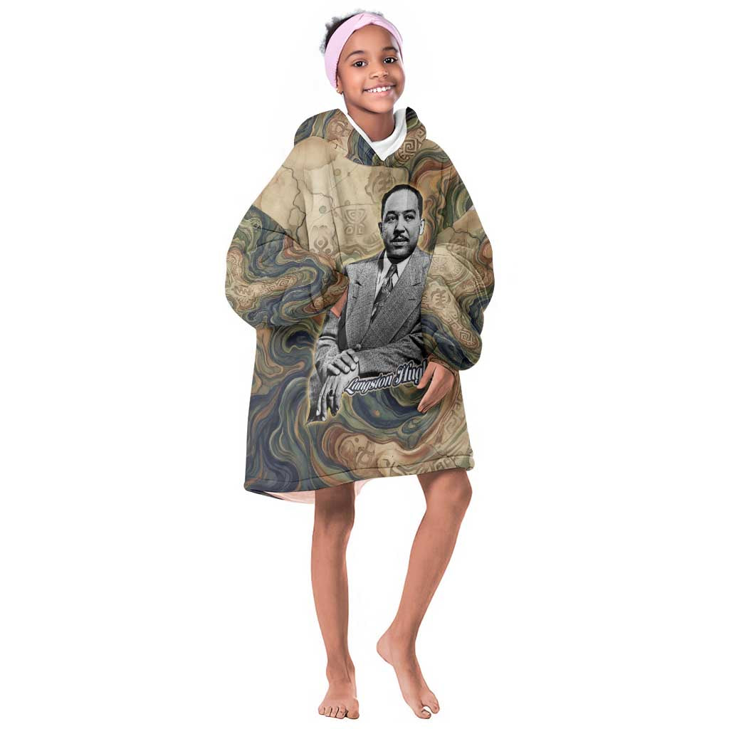 Langston Hughes Kid Wearable Blanket Hoodie My Soul Has Grown Deep Like the Rivers - African Pride