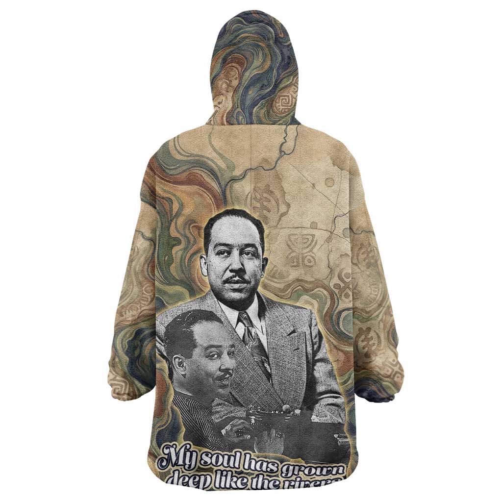 Langston Hughes Kid Wearable Blanket Hoodie My Soul Has Grown Deep Like the Rivers - African Pride