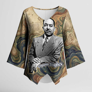 Langston Hughes Kimono Sleeve Blouse My Soul Has Grown Deep Like the Rivers - African Pride
