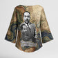 Langston Hughes Kimono Sleeve Blouse My Soul Has Grown Deep Like the Rivers - African Pride