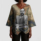 Langston Hughes Kimono Sleeve Blouse My Soul Has Grown Deep Like the Rivers - African Pride