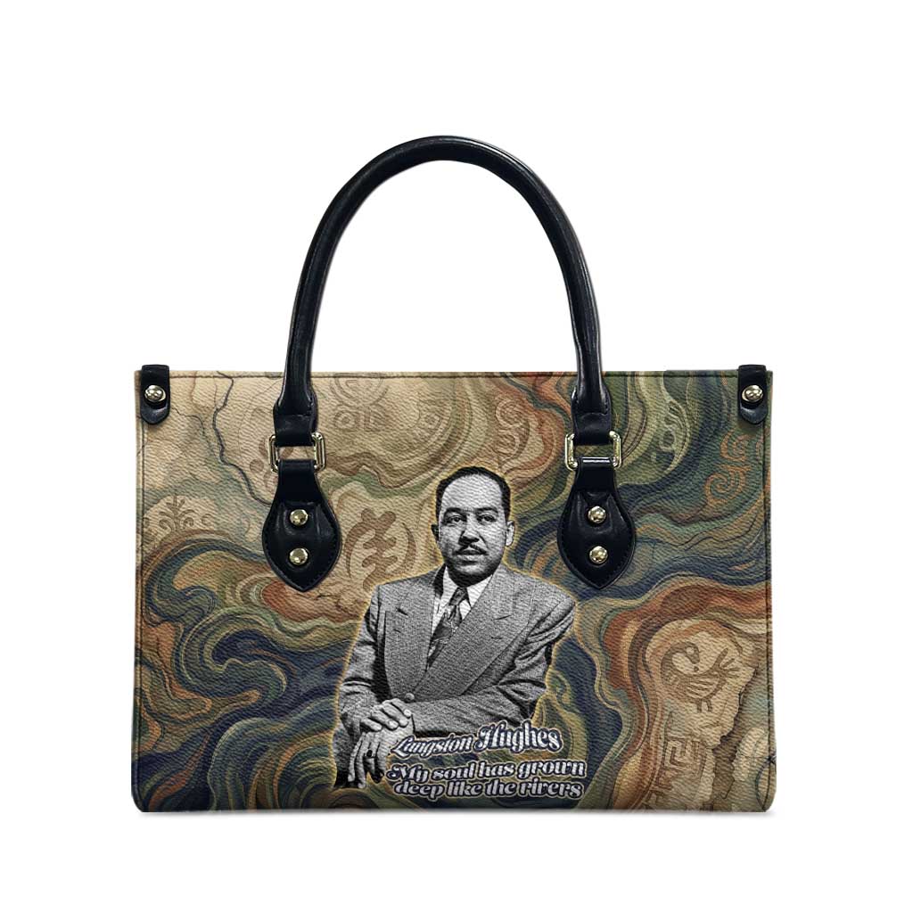 Langston Hughes Leather Bag My Soul Has Grown Deep Like the Rivers - African Pride