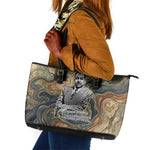 Langston Hughes Leather Tote Bag My Soul Has Grown Deep Like the Rivers - African Pride
