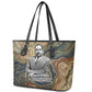 Langston Hughes Leather Tote Bag My Soul Has Grown Deep Like the Rivers - African Pride