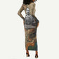 Langston Hughes Long Sleeve Bodycon Dress My Soul Has Grown Deep Like the Rivers - African Pride