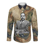 Langston Hughes Long Sleeve Button Shirt My Soul Has Grown Deep Like the Rivers - African Pride