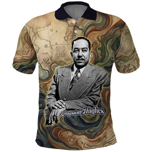 Langston Hughes Polo Shirt My Soul Has Grown Deep Like the Rivers - African Pride