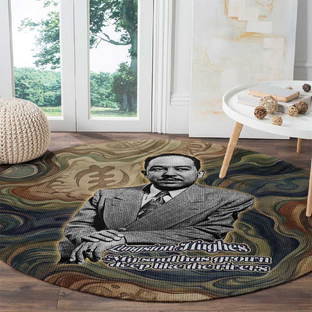 Langston Hughes Round Carpet My Soul Has Grown Deep Like the Rivers - African Pride