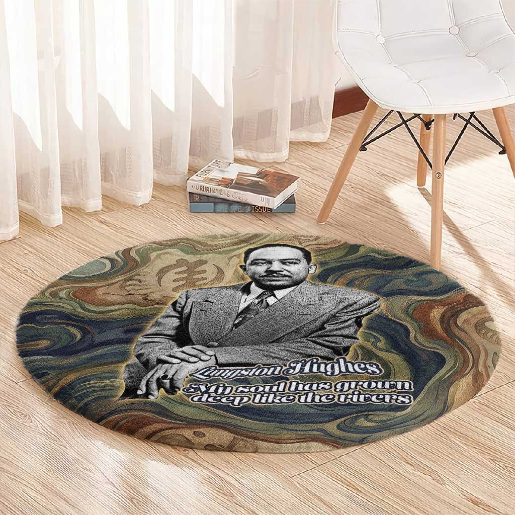 Langston Hughes Round Carpet My Soul Has Grown Deep Like the Rivers - African Pride