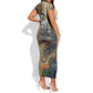 Langston Hughes Short Sleeve Bodycon Dress My Soul Has Grown Deep Like the Rivers - African Pride