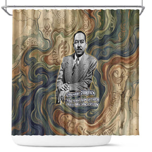 Langston Hughes Shower Curtain My Soul Has Grown Deep Like the Rivers - African Pride